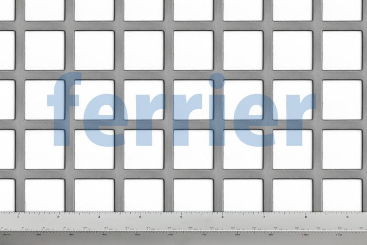 Ferrier Design perforated
Pattern: 1.00" Square
Material: mild steel (unfinished)