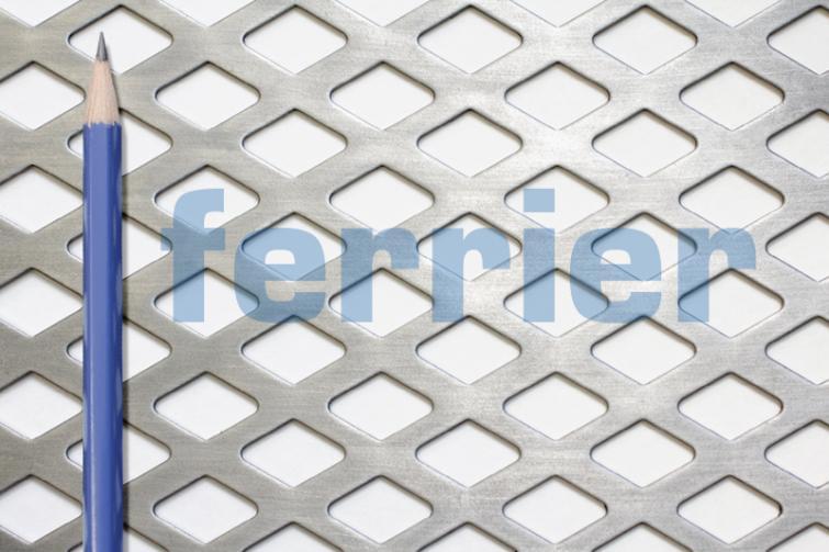 Ferrier Design Perforated
Pattern: 1/2 x 3/4 Diamond
Material: Mild Steel (Unfinished)